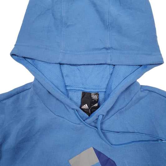 Mens Blue Adidas Hoodie Jumper