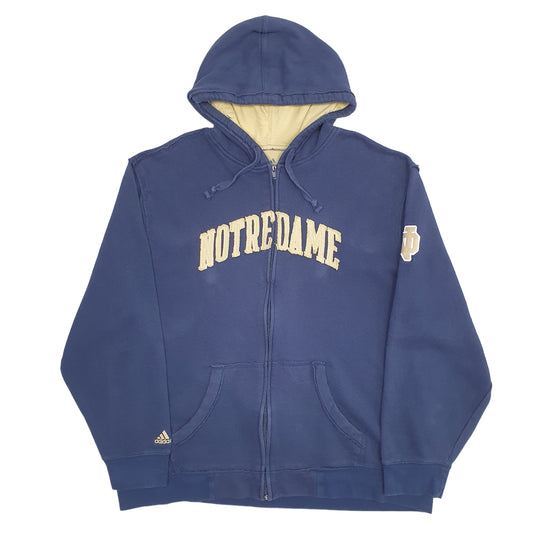 Mens Navy Adidas Notre Dame Hoodie Jumper
