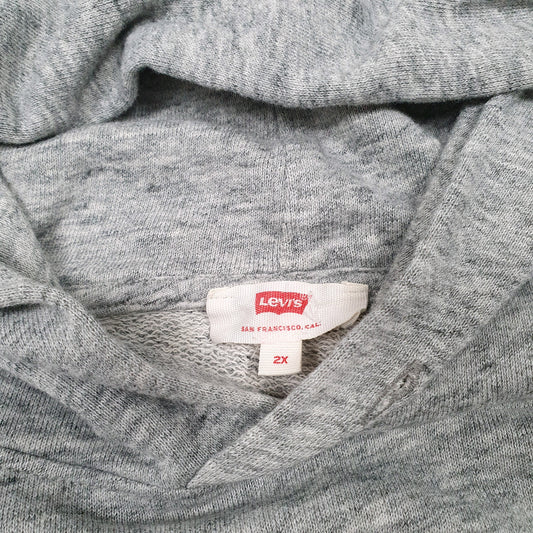 Mens Grey Levis Hoodie Jumper