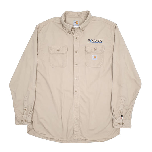 Mens Beige Carhartt FR Shacket Long Sleeve Shirt