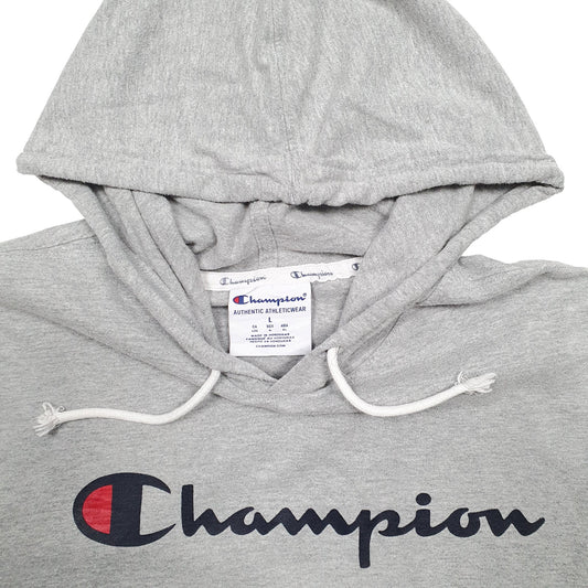 Mens Grey Champion Hoodie Jumper