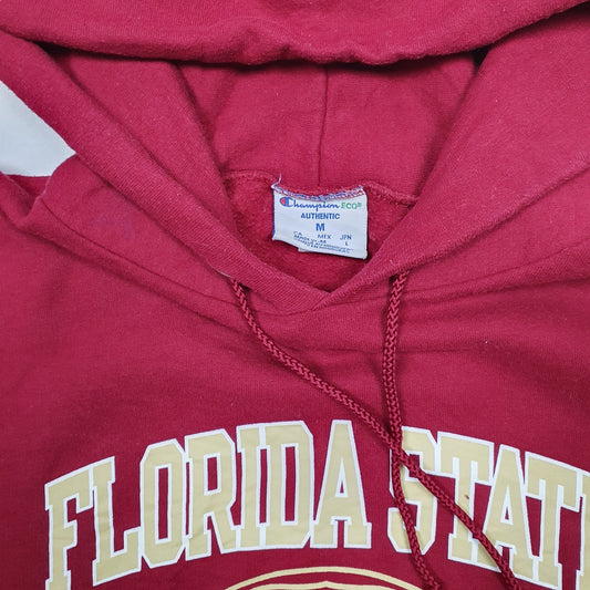 Mens Burgundy Champion Florida State Football Hoodie Jumper