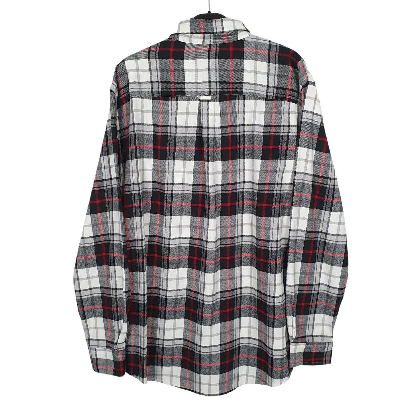 Chaps Flannel Shacket Long Sleeve Regular Fit Check Shirt Black
