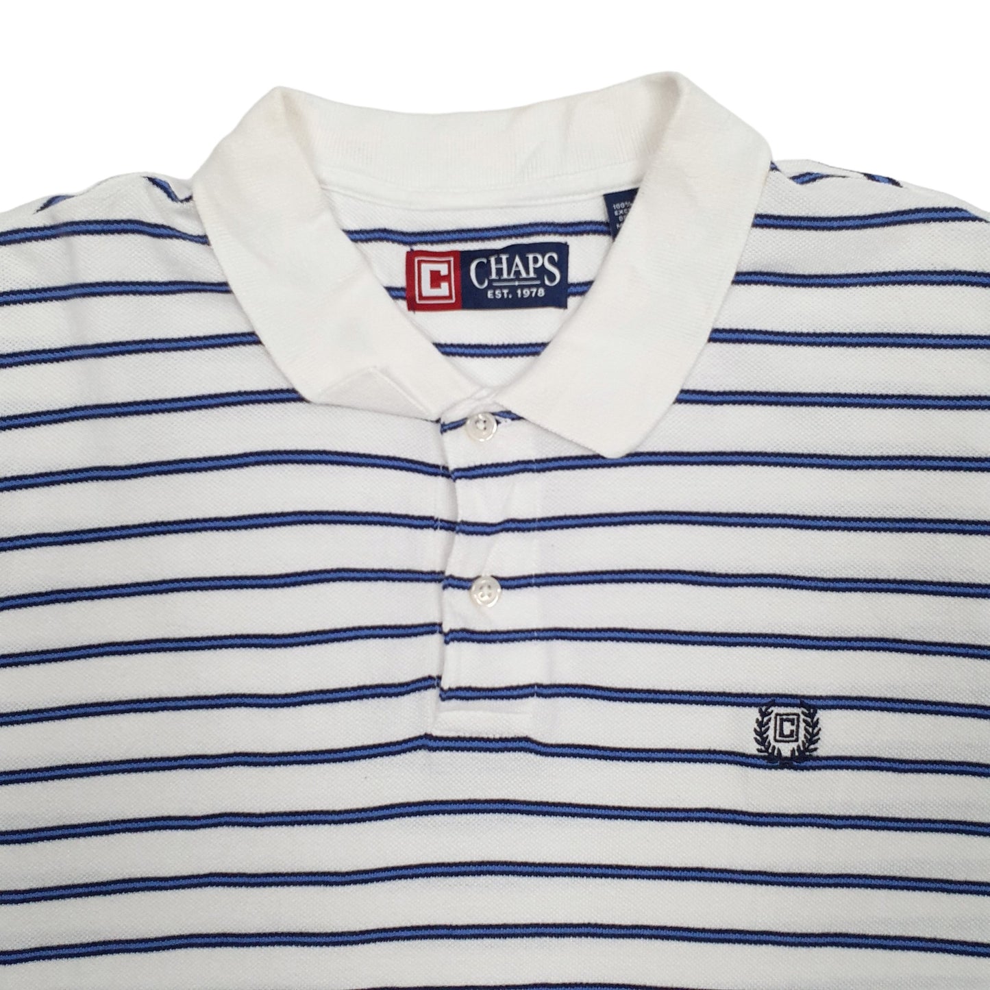 Chaps Short Sleeve Polo Shirt White