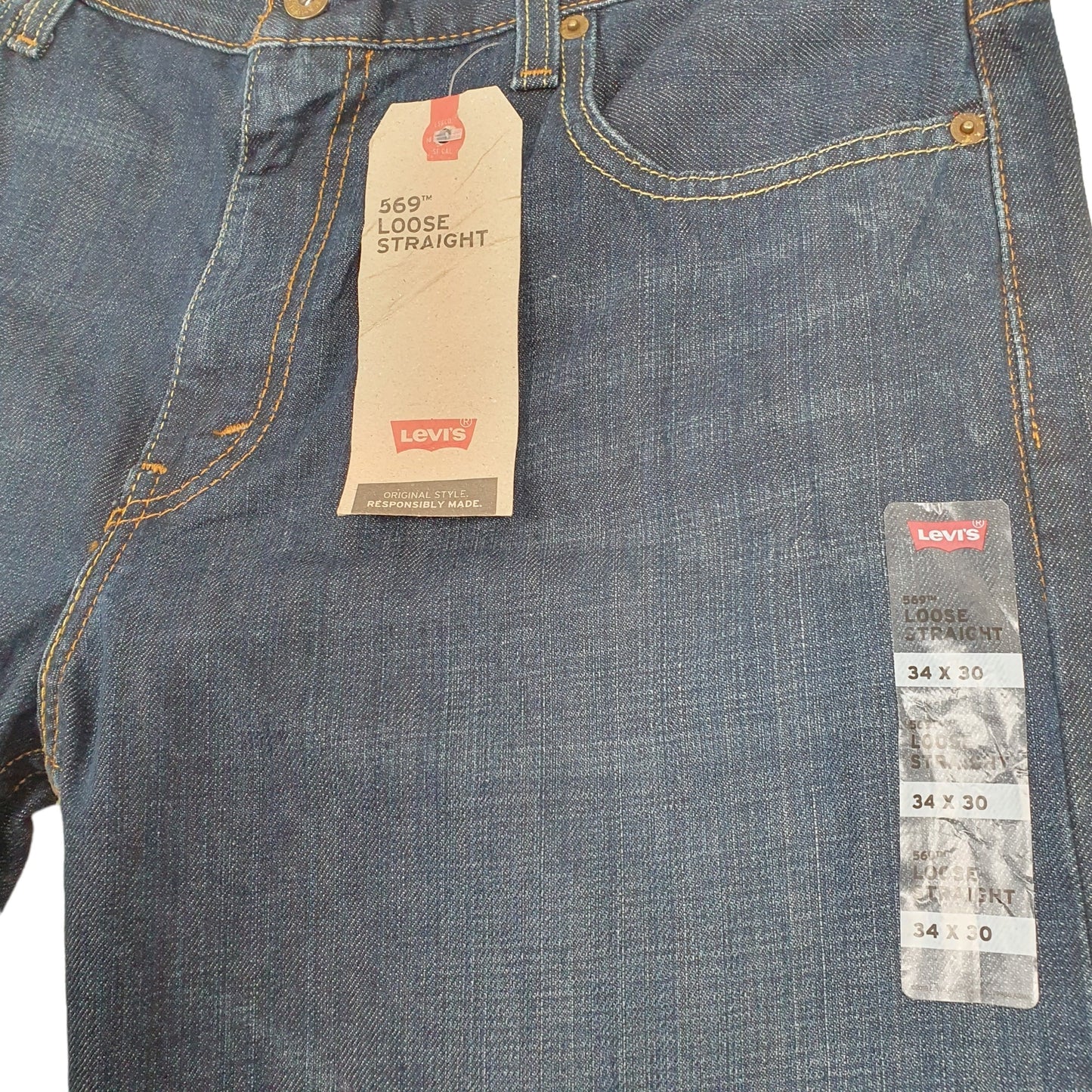 Levis 569 Loose Fit New With Tags Jeans W36 L30 Blue