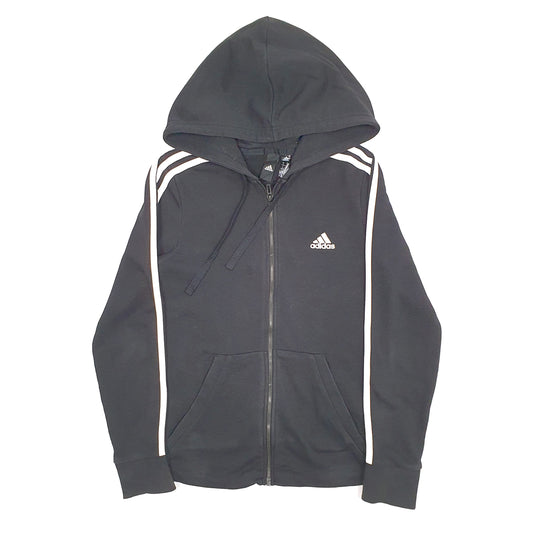 Womens Black Adidas Full Zip Jumper
