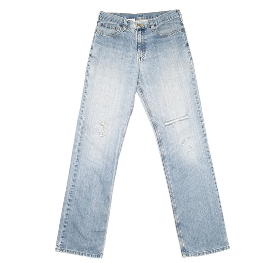 Mens Blue Carhartt Relaxed Casual JeansW33 L36