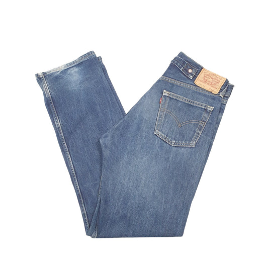 Levis 561 Loose Fit Straight Buckle Back Jeans W33 L33 Blue