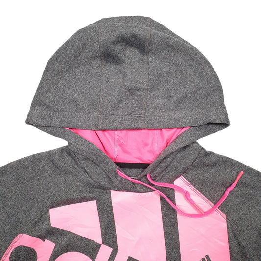 Womens Grey Adidas Spellout Climawarm Full Zip Jumper