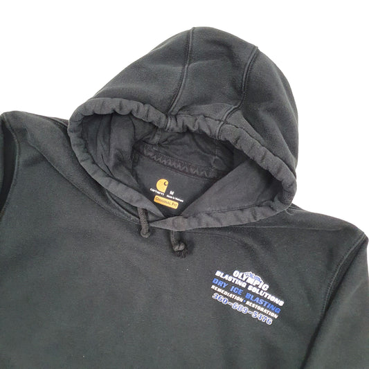 Mens Black Carhartt Blasting Workwear Hoodie Jumper
