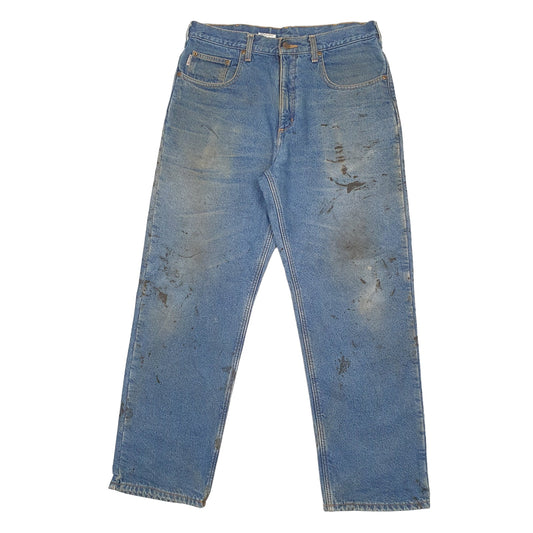 Mens Blue Carhartt Carpenter JeansW34 L30