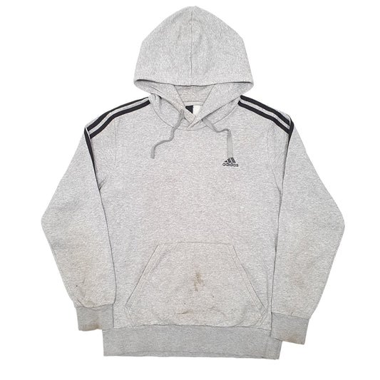 Mens Grey Adidas Hoodie Jumper
