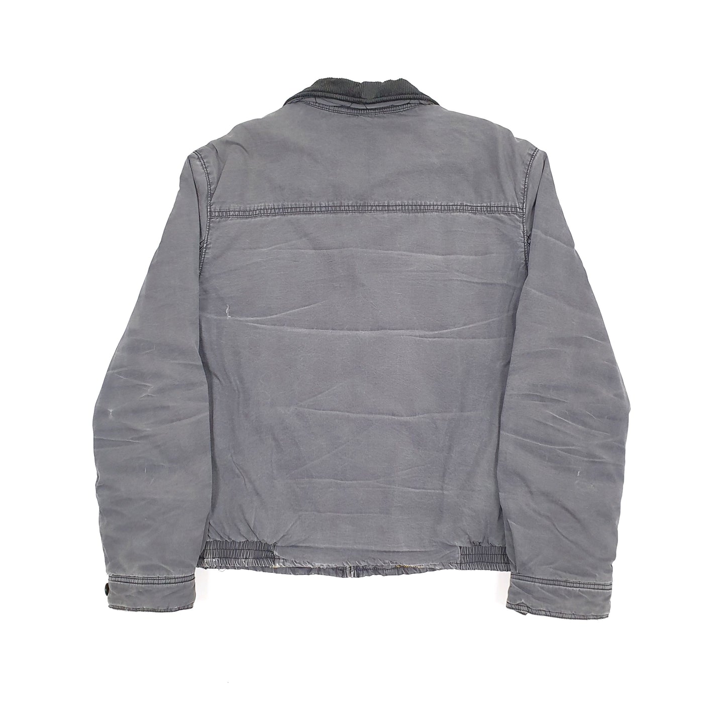 Mens Grey Polo Ralph Lauren Vintage Lined Corduroy 1980s Talon Zipper Harrington Jacket Coat