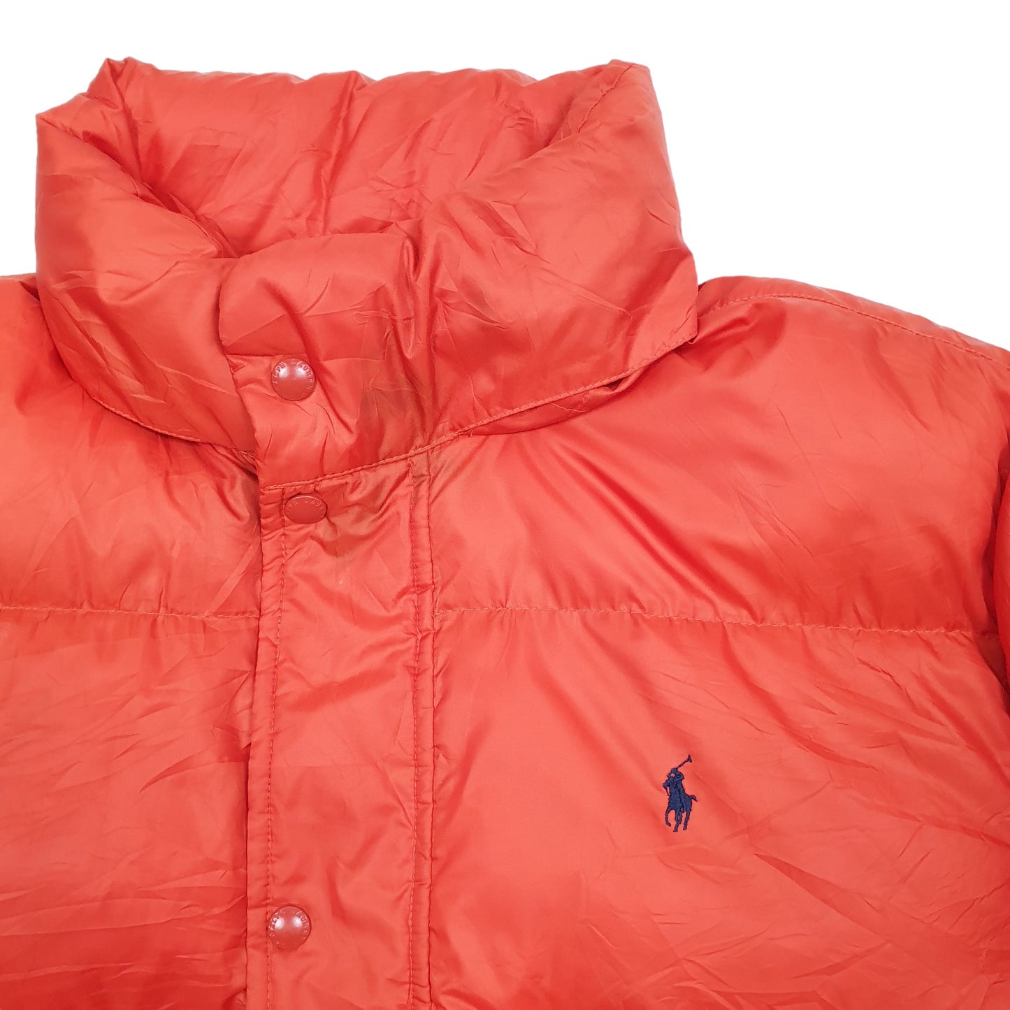 Mens Orange Polo Ralph Lauren Puffer Jacket Coat