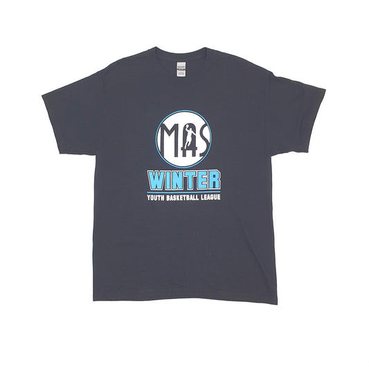 Gildan USA Vintage Basketball Short Sleeve T Shirt Black