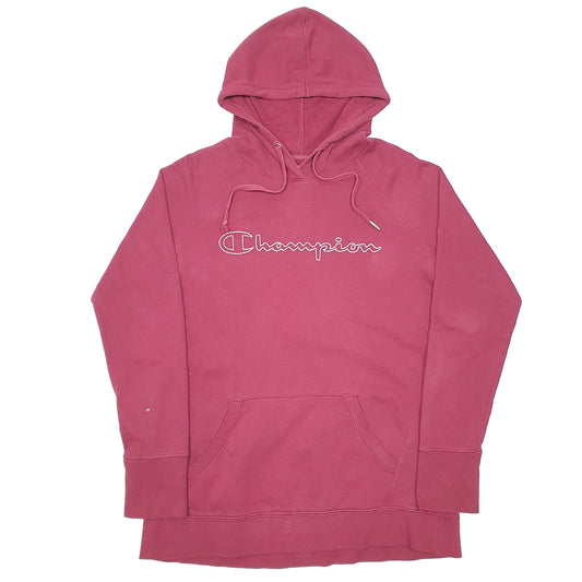 Womens Burgundy Champion Hoodie Jumper