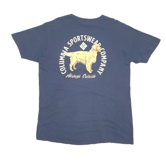 Mens Navy Columbia Sportswear Short Sleeve T Shirt