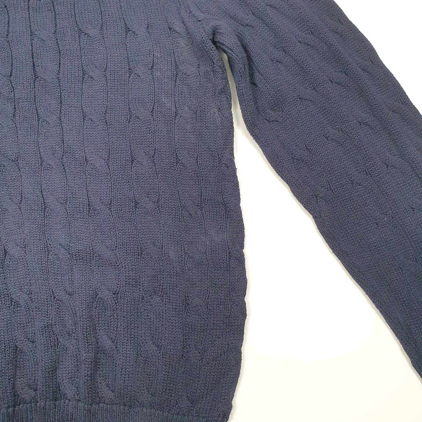 Polo Ralph Lauren Cable Knit Quarter Zip XL Navy