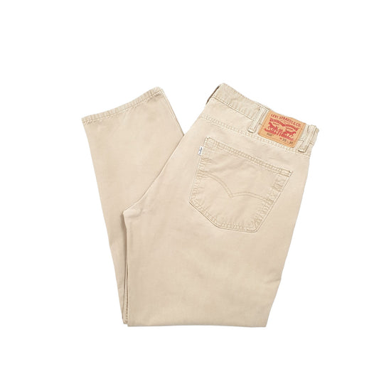 Levis 502 Regular Fit Tapered Jeans W38 L26 Beige