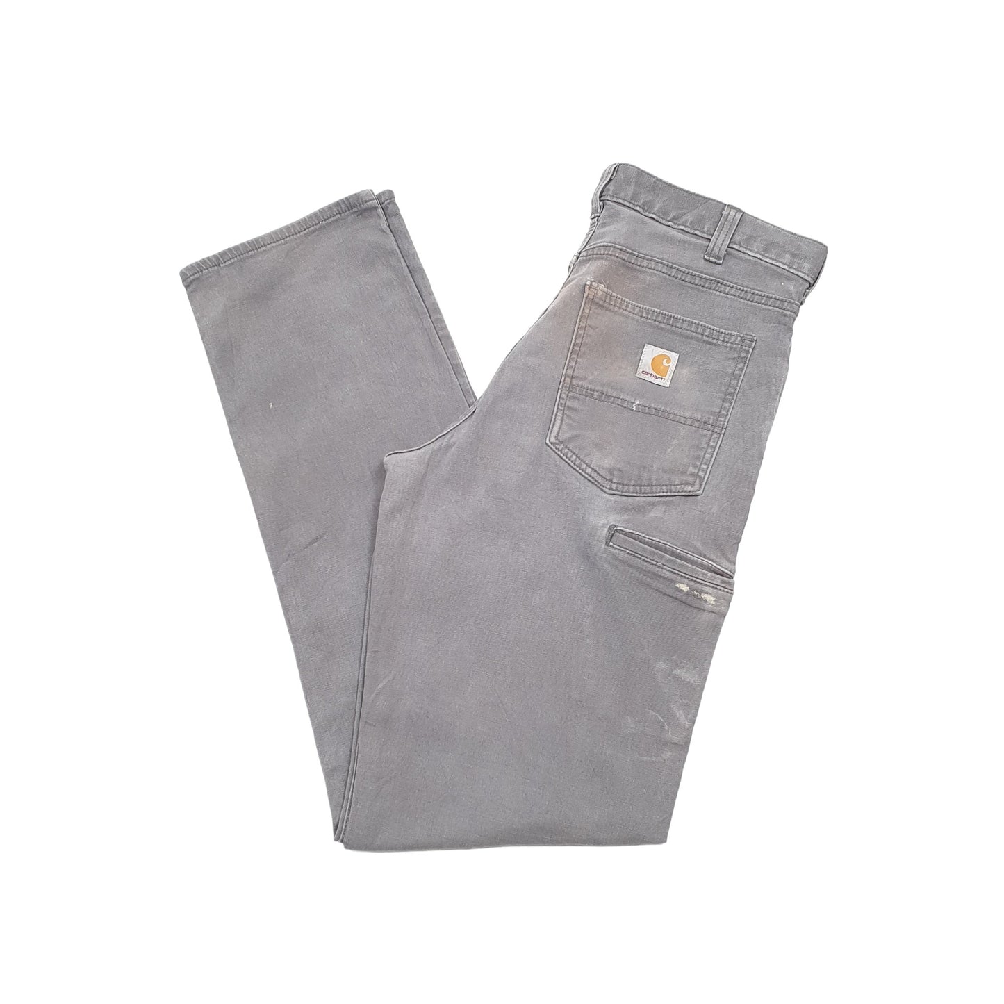 Mens Carhartt Grey Carpenter Trousers W33 L34 Grey