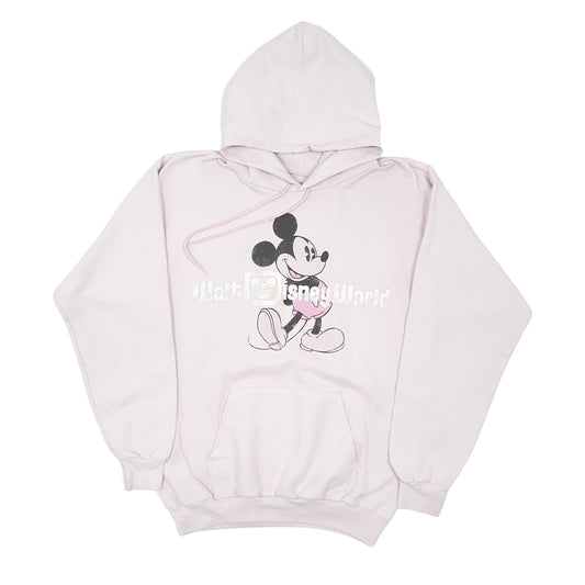 Mens Pink Disney Mickey Mouse Disneyland Hanes Hoodie Jumper