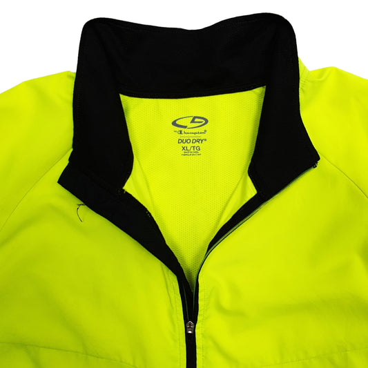 Mens Yellow Champion Fluro Running Sports Windbreaker Jumper