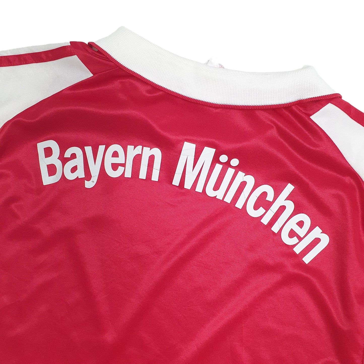 Adidas Vintage Football Bayern Munich 2003 2004 Short Sleeve Polyester T Shirt Red