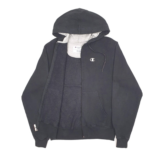 Mens Black Champion Full Zip Jumper