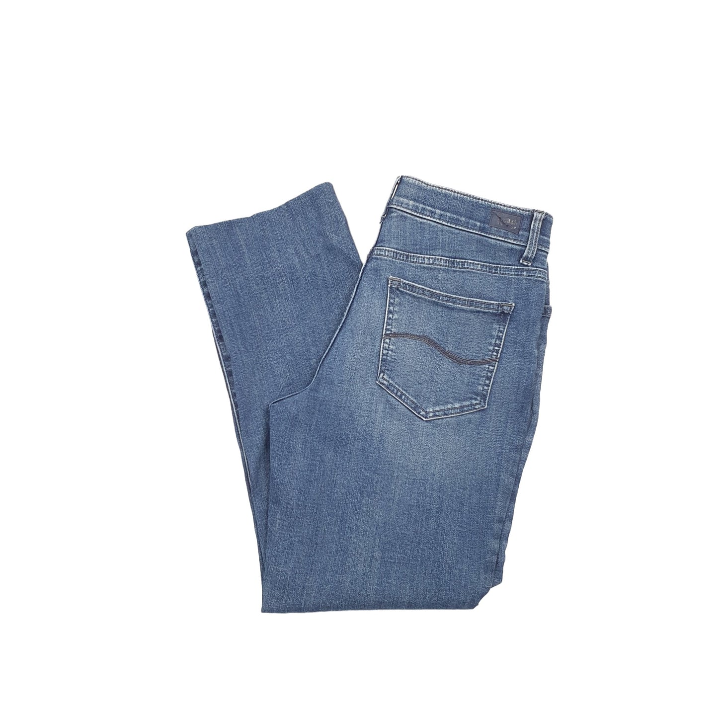 Lee Casual Straight Fit Mid Rise Jeans UK12 Blue