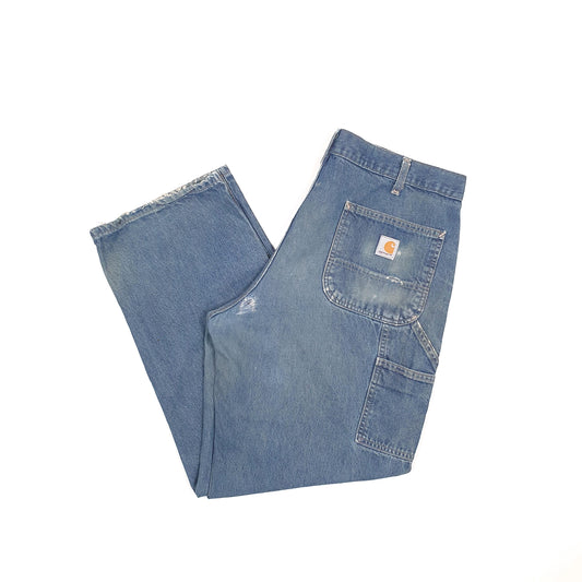 Carhartt Casual Loose Fit Carpenter Jeans W38 L32 Blue