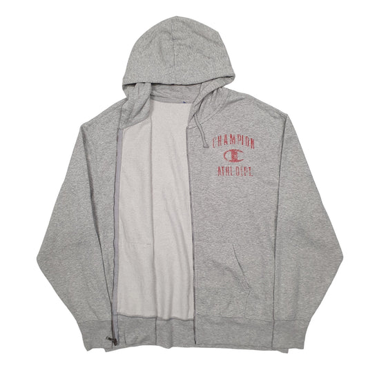 Mens Grey Champion Full Zip Jumper