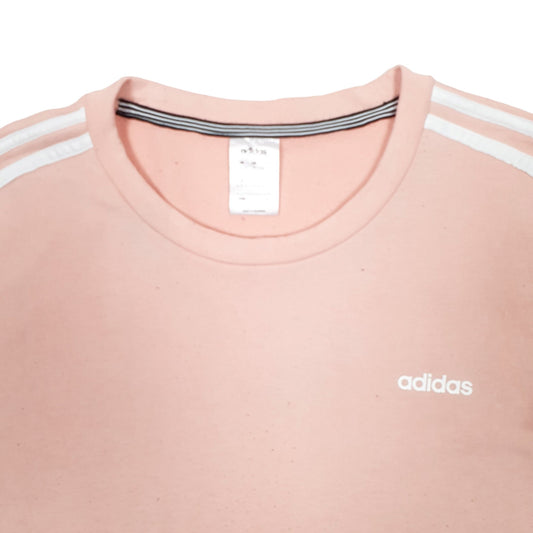 Womens Peach Adidas Crewneck Jumper