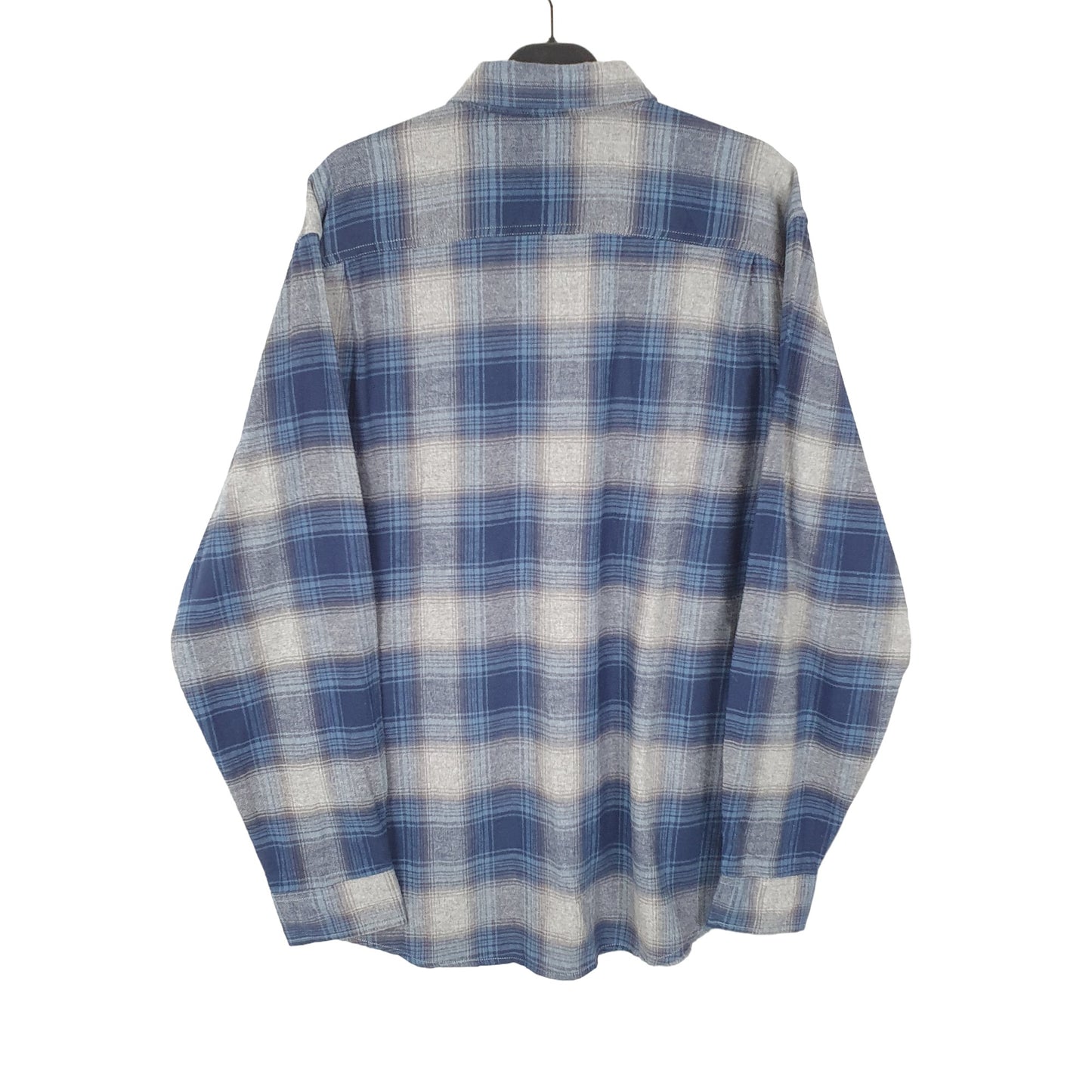 George Flannel Shacket Long Sleeve Regular Fit Check Shirt Grey