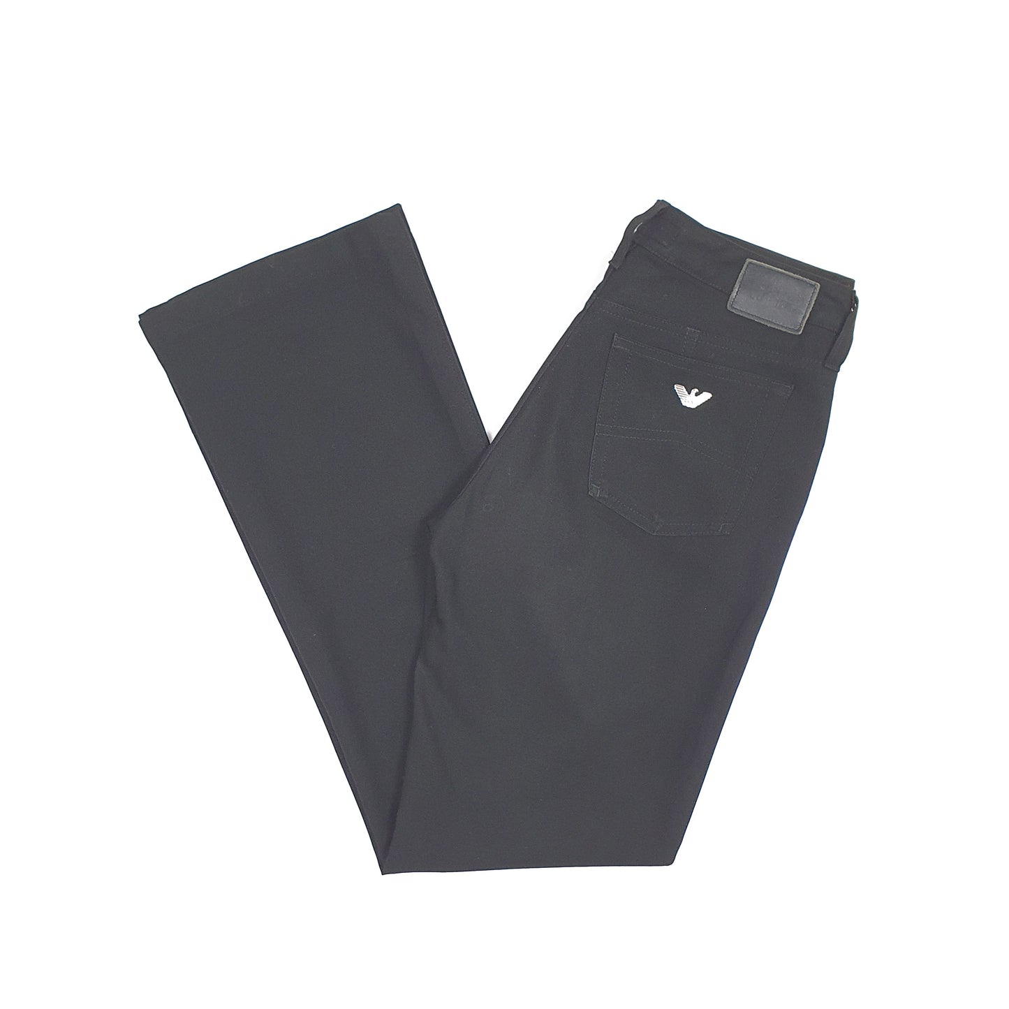 Womens Armani Bootcut Black Chino Trousers UK10 Black