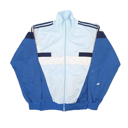 Mens Blue Adidas Track Jacket Softshell 80s style Full Zip Jumper