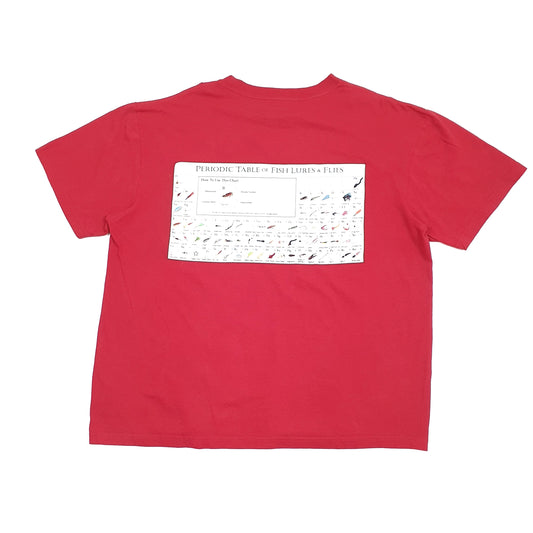 Mens Red Columbia Sportswear PFG Performance Fishing Gear Short Sleeve T Shirt