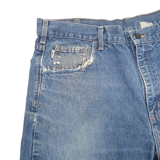 Mens Blue Carhartt Fire Resistant Carpenter JeansW38 L30