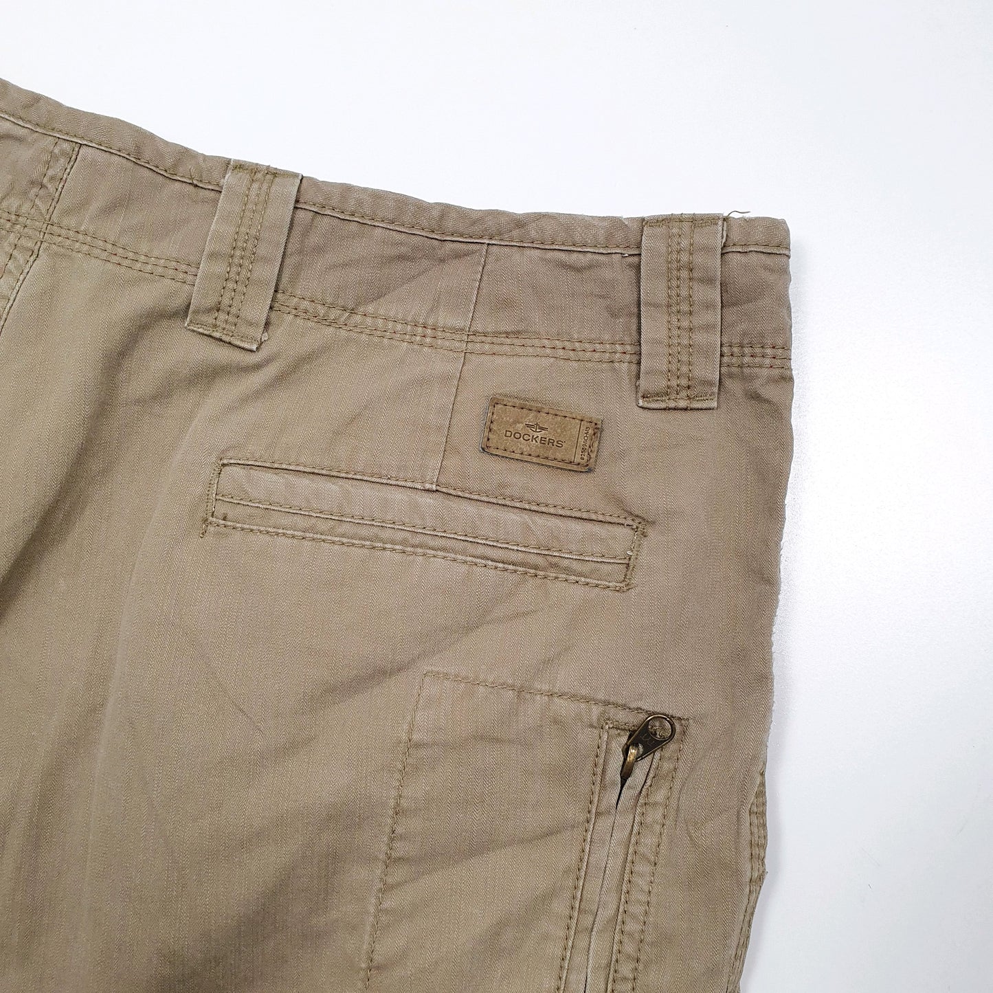 Dockers Combat Beige Cargo Workwear Shorts W38