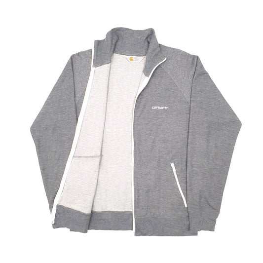 Mens Grey Carhartt Lightweight Cardigan Full Zip Jumper