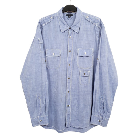 Mens Blue Tommy Hilfiger Long Sleeve Shirt