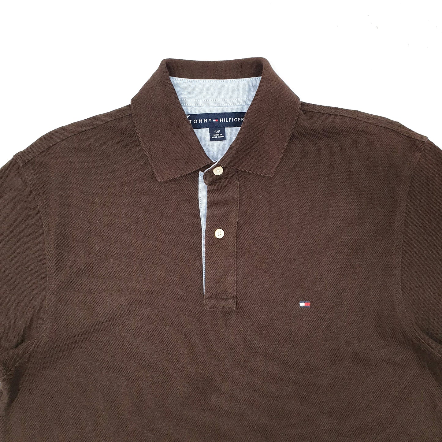 Mens Brown Tommy Hilfiger Short Sleeve Polo Shirt