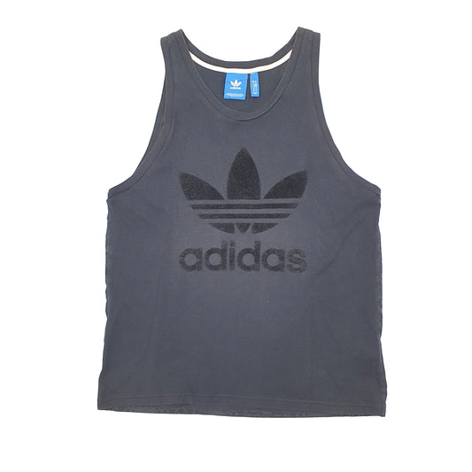 Mens Black Adidas Vest Top Short Sleeve T Shirt