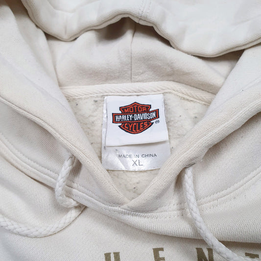 Mens Cream Harley Davidson Motorcycles Biker 1903 Maryland Eagle Hoodie Jumper