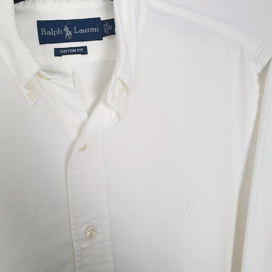 Polo Ralph Lauren Long Sleeve Custom Fit Shirt White