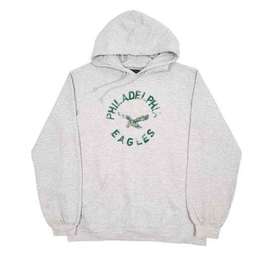 Mens Grey Reebok NFL Philadelphia Eagles Hoodie Jumper