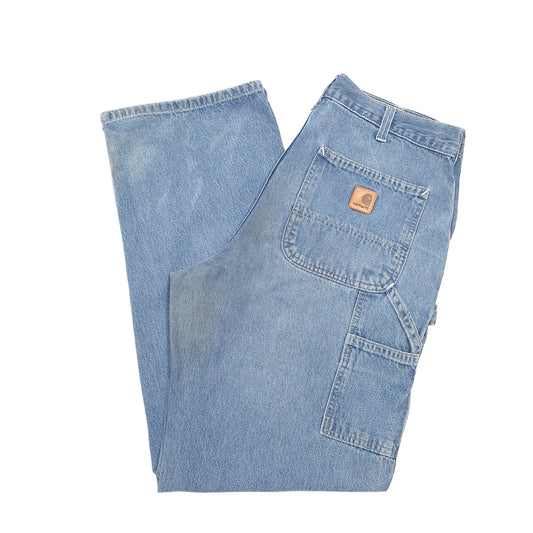 Mens Blue Carhartt Carpenter JeansW33 L32