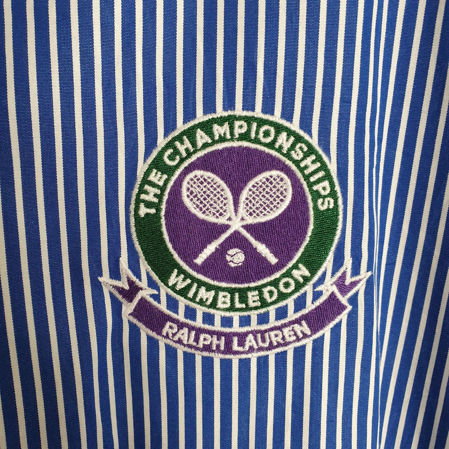 Ralph Lauren Wimbledon Polo Long Sleeve Regular Fit Striped Shirt Blue