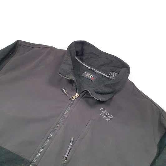 Izod by Lacoste Quarter Zip fleece top Fleece XL Black