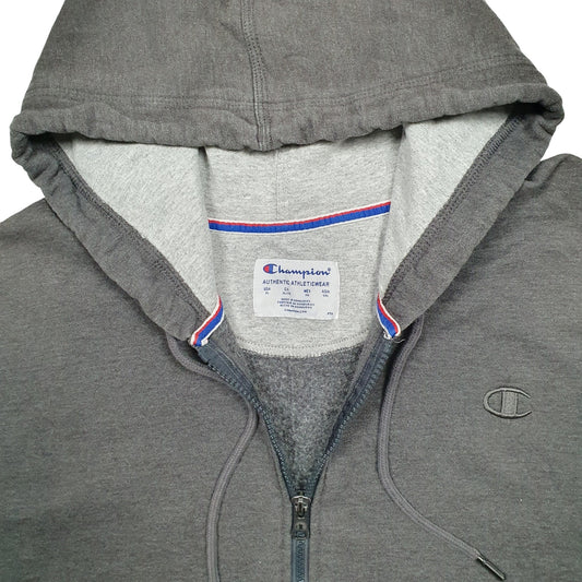 Mens Grey Champion Full Zip Jumper
