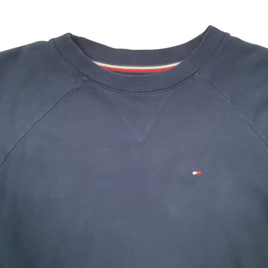 Mens Navy Tommy Hilfiger Crewneck Jumper